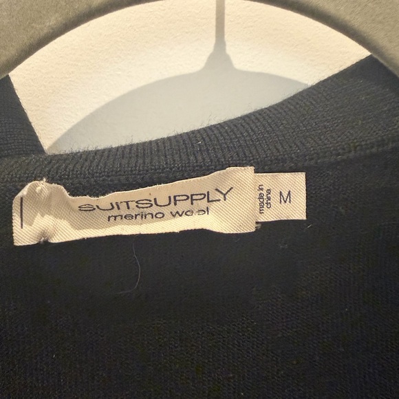 Suitsupply Black Merino Wool Long Sleeve Polo Shirt - Picture 3 of 4